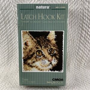 Caron Natura Latch Hook Rug Kit Tabby Cat Fun School Craft 12" x 12" - P543 NEW